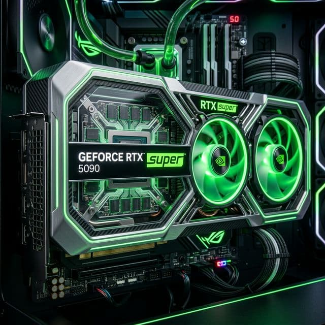 Futuristic RTX 50 SUPER Graphics Card Design